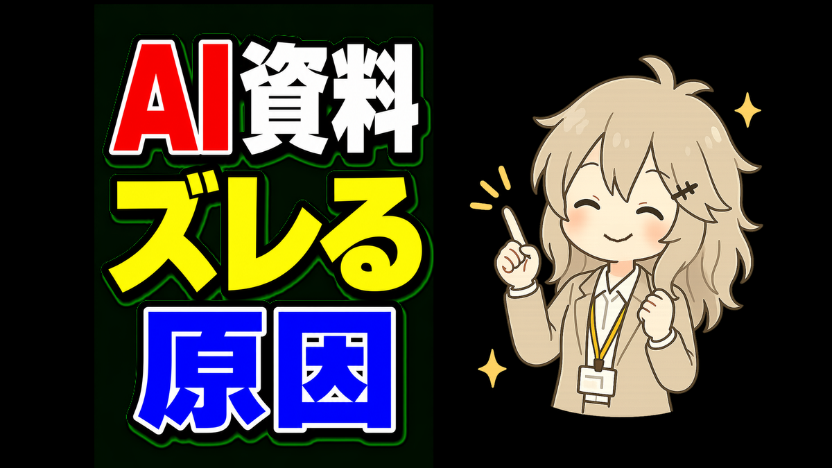 AIで資料作成する前に確認したいこと｜手戻りを減らす仕事術